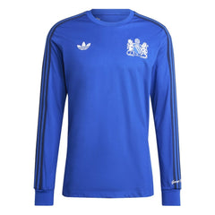 Manchester United x George Best Originals Lifestyler Long Sleeve Jersey Blue - Adidas for sale