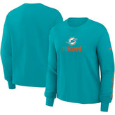 Nike Miami Dolphins Women's Boxy Long Sleeve T-Shirt Aqua