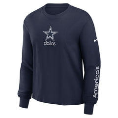 Nike Dallas Cowboys Women's Boxy Long Sleeve T-Shirt Navy