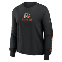 Nike Cincinnati Bengals Women's Boxy Long Sleeve T-Shirt Black
