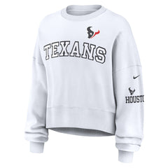 Nike Houston Texans Women's Oversized Pullover Sweatshirt White