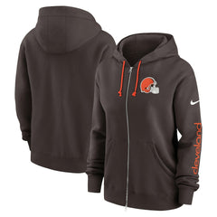 Nike Cleveland Browns Women's Phoenix Full-Zip Hoodie Brown