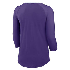 Nike Minnesota Vikings Women's 3/4 Sleeve Raglan Fashion Top Purple