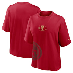 Nike San Francisco 49ers Women's Boxy T-Shirt Scarlet