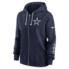 Nike Dallas Cowboys Women's Plus Size Phoenix Full-Zip Hoodie Navy
