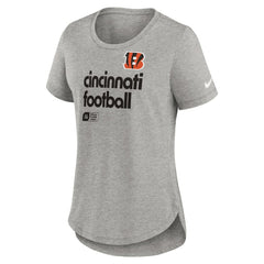 Nike Cincinnati Bengals Women's Team Shout-Out Tri-Blend T-Shirt Heather Gray