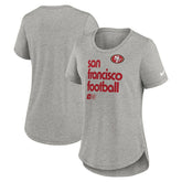 Nike San Francisco 49ers Women's Team Shout-Out Tri-Blend T-Shirt Heather Gray