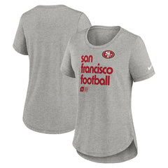 Nike San Francisco 49ers Women's Team Shout-Out Tri-Blend T-Shirt Heather Gray