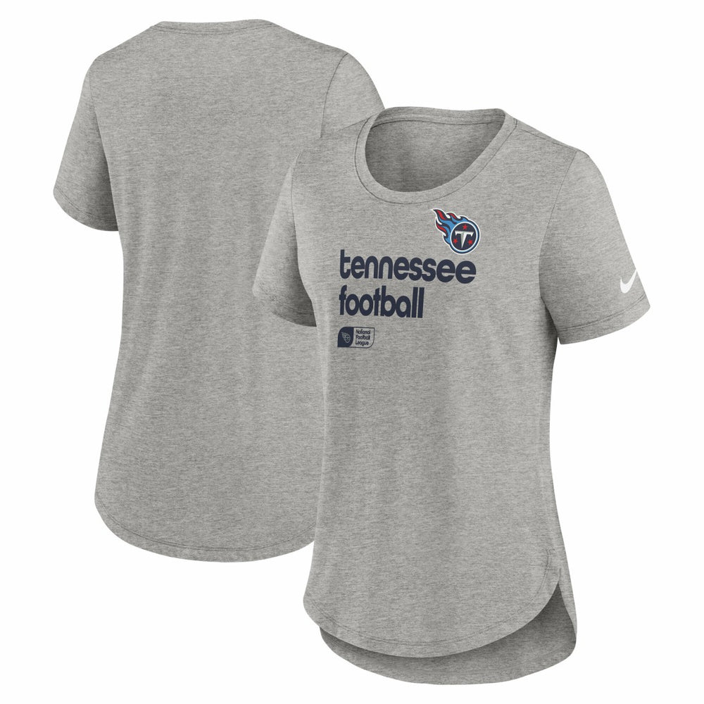 Nike Tennessee Titans Women's Team Shout Out Tri-Blend T-Shirt Heather Gray
