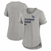 Nike Tennessee Titans Women's Team Shout Out Tri-Blend T-Shirt Heather Gray