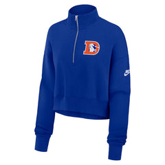 Nike Denver Broncos Women's Rewind Phoenix Half-Zip Sweatshirt Royal