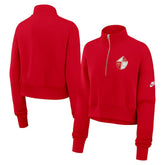 Nike San Francisco 49ers Women's Rewind Phoenix Half-Zip Sweatshirt Scarlet