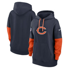 Nike Chicago Bears Women's Sideline Essential Hoodie Navy