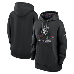 Nike Las Vegas Raiders Women's 2024 NFL Crucial Catch Club Pullover Hoodie Black