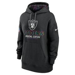 Nike Las Vegas Raiders Women's 2024 NFL Crucial Catch Club Pullover Hoodie Black