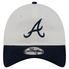 Atlanta Braves New Era Leather Strap 9TWENTY Adjustable Hat - Cream - New Era Online
