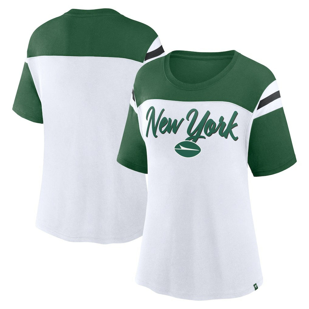 Fanatics New York Jets Women's Cheer Chant Fashion Crop Top White/Green