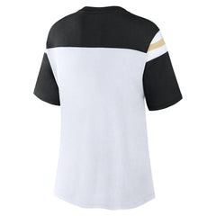 Fanatics New Orleans Saints Women's Cheer Chant Fashion Crop Top White/Black