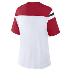 Fanatics San Francisco 49ers Women's Cheer Chant Fashion Crop Top White/Scarlet