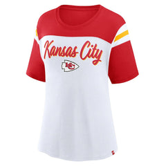 Fanatics Kansas City Chiefs Women's Cheer Chant Fashion Crop Top White/Red