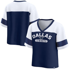 Fanatics Dallas Cowboys Women's Homeschool Jersey Poly V-Neck
Fashion Top Navy/White