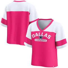 Fanatics Dallas Cowboys Women's Homeschool Jersey Poly V-Neck
Fashion Top Pink/White