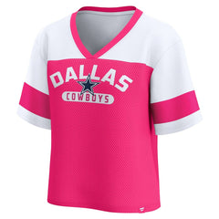 Fanatics Dallas Cowboys Women's Homeschool Jersey Poly V-Neck
Fashion Top Pink/White