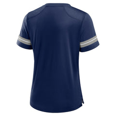Fanatics Dallas Cowboys Women's Play Script Lace-Up T-Shirt Navy