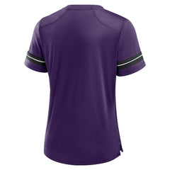 Fanatics Baltimore Ravens Women's Play Script Lace-Up T-Shirt Purple