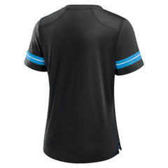 Fanatics Carolina Panthers Women's Play Script Lace-Up T-Shirt Black