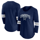 Fanatics Dallas Cowboys Women's First Team Arch Logo 3/4 Sleeve T-Shirt Navy