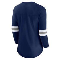 Fanatics Dallas Cowboys Women's First Team Arch Logo 3/4 Sleeve T-Shirt Navy