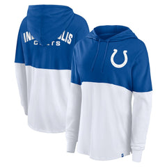 Fanatics Indianapolis Colts Women's Backup Option Long Sleeve Hoodie T-Shirt Royal/White