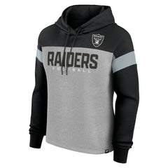 Fanatics Las Vegas Raiders Women's Bold Play Call Pullover Hoodie Heather Gray/Black