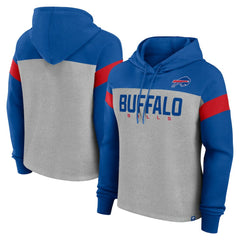 Fanatics Buffalo Bills Women's Bold Play Call Pullover Hoodie Heather Gray/Royal