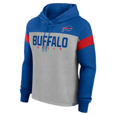 Fanatics Buffalo Bills Women's Bold Play Call Pullover Hoodie Heather Gray/Royal