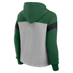 Fanatics New York Jets Women's Bold Play Call Pullover Hoodie Heather Gray/Green