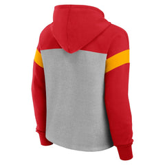 Fanatics Kansas City Chiefs Women's Bold Play Call Pullover Hoodie Heather Gray/Red