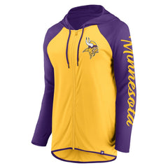 Fanatics Minnesota Vikings Women's Script Full-Zip Hoodie Gold/Purple