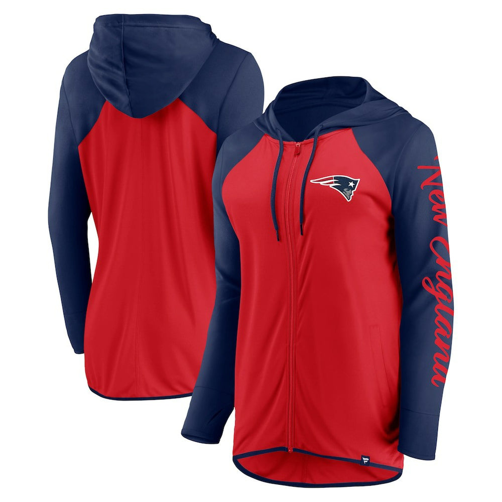 Fanatics New England Patriots Women's Script Full-Zip Hoodie Red/Navy