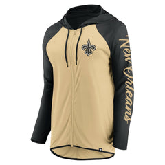 Fanatics New Orleans Saints Women's Script Full-Zip Hoodie Gold/Black