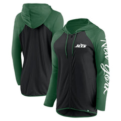Fanatics New York Jets Women's Script Full-Zip Hoodie Black/Green