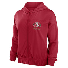 Fanatics San Francisco 49ers Women's Script Lock Full-Zip Hoodie Scarlet