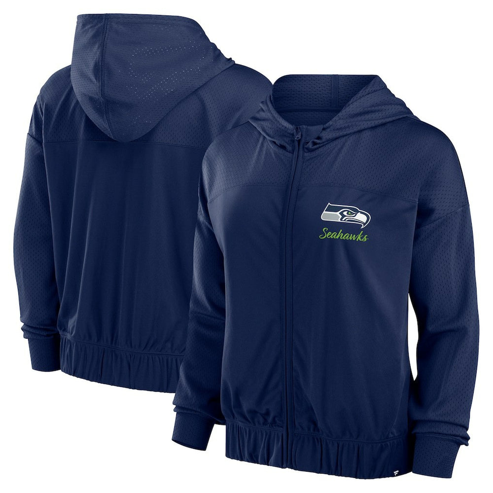 Fanatics Seattle Seahawks Women's Script Lock Full-Zip Hoodie College Navy