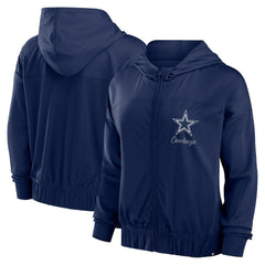 Fanatics Dallas Cowboys Women's Script Lock Full-Zip Hoodie Navy