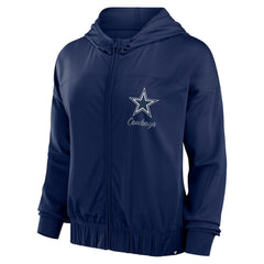 Fanatics Dallas Cowboys Women's Script Lock Full-Zip Hoodie Navy