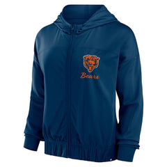 Fanatics Chicago Bears Women's Script Lock Full-Zip Hoodie Navy