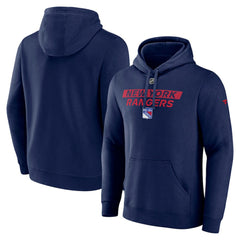 New York Rangers Fanatics Authentic Pro Core Primary Fleece Pullover Hoodie - Navy - NHL 200864271
