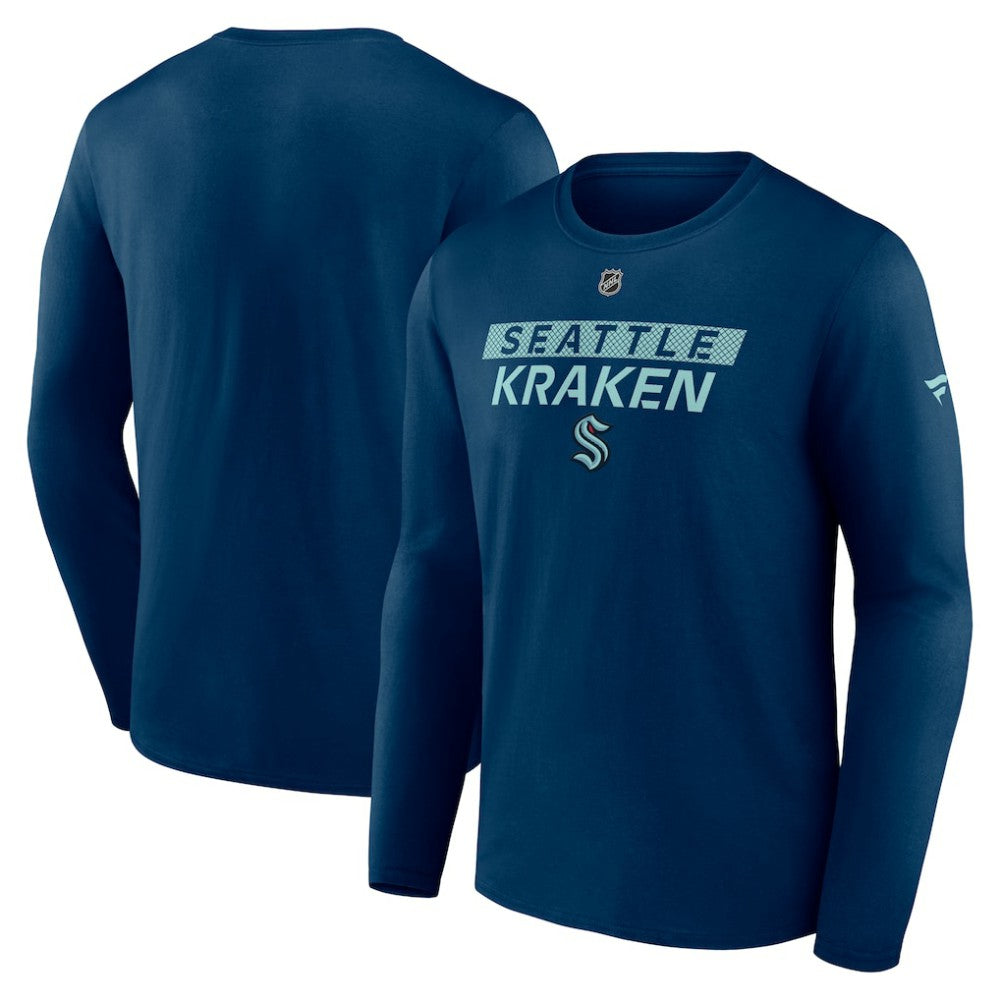 Seattle Kraken Fanatics Authentic Pro Core Primary Long Sleeve T-Shirt - Deep Sea Blue - NHL 200864414