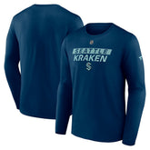Seattle Kraken Fanatics Authentic Pro Core Primary Long Sleeve T-Shirt - Deep Sea Blue - NHL 200864414